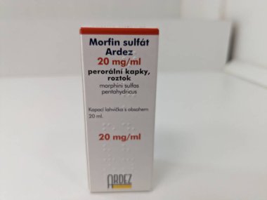 Prag, Çek Cumhuriyeti-9 Ekim 2024: ARDEZ 'in ORFIN SULFAT' ı, sürekli ağrı yönetimi gerektiren hastalarda şiddetli ağrıları tedavi etmek için kullanılan bir opioid ağrı kesici olan Morphine SULFATE içeriyor