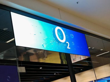 Prague,Czech Republic-October 9 2024: O2 is a telecommunications provider offering mobile, internet, and TV services with innovative digital solutions and excellent customer support. clipart