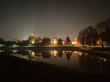 Nymburk historical town on Labe river(Elbe) with its bridges water ways and historical city center in Podebrady region, BOhemia,Czech republicEurope clipart