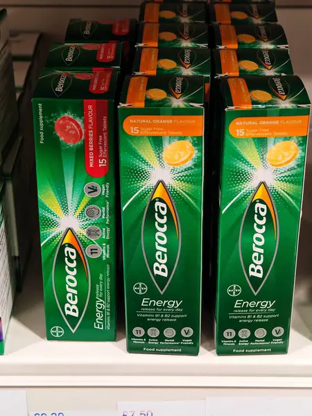Londra, İngiltere-5 Mart 2025: BEROCCA ENERGY, zihinsel uyanıklık, fiziksel enerji ve günlük performansı desteklemek için tasarlanmış yüksek güçlü bir vitamin ve mineral takviyesidir.
