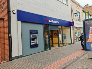 Londra, İngiltere-5 Mart 2025: NATIONWIDE, müşterilere ait bankacılık çözümleri odaklı ipotek, tasarruf hesapları, krediler ve finans hizmetleri sunan bir Birleşik Krallık yapı toplumu..