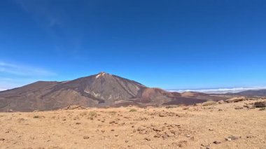 Tenerife Panorama manzarası, İspanya 'nın Kanarya Adaları' ndaki Tenerife Adası 'ndaki yürüyüş gezilerinden güzel doğa manzaralı dağlar.