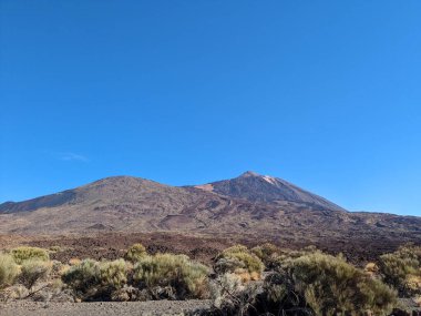 Tenerife Panorama manzarası, İspanya 'nın Kanarya Adaları' ndaki Tenerife Adası 'ndaki yürüyüş gezilerinden güzel doğa manzaralı dağlar.