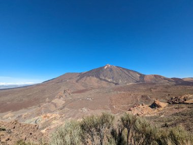 Tenerife Panorama manzarası, İspanya 'nın Kanarya Adaları' ndaki Tenerife Adası 'ndaki yürüyüş gezilerinden güzel doğa manzaralı dağlar.