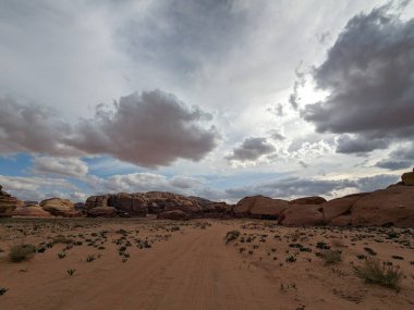 Wadi Rum Desert, Jordan. The red desert and Jabal Al Qattar mountain.Where some famous movies where shot,Star Wars,Lawrence of Arabia.