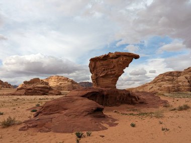 Wadi Rum Desert, Jordan. The red desert and Jabal Al Qattar mountain.Where some famous movies where shot,Star Wars,Lawrence of Arabia.