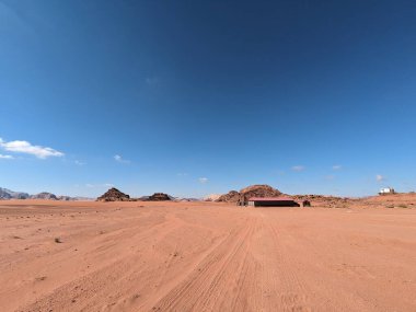 Wadi Rum Desert, Jordan. The red desert and Jabal Al Qattar mountain.Where some famous movies where shot,Star Wars,Lawrence of Arabia.
