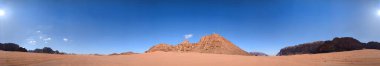 Wadi Rum Desert, Jordan. The red desert and Jabal Al Qattar mountain.Where some famous movies where shot,Star Wars,Lawrence of Arabia.