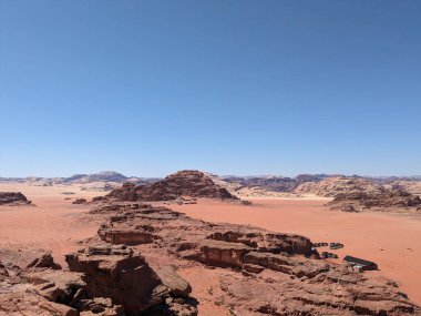 Wadi Rum Desert, Jordan. The red desert and Jabal Al Qattar mountain.Where some famous movies where shot,Star Wars,Lawrence of Arabia.