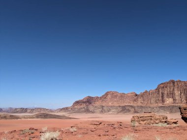 Wadi Rum Desert, Jordan. The red desert and Jabal Al Qattar mountain.Where some famous movies where shot,Star Wars,Lawrence of Arabia.