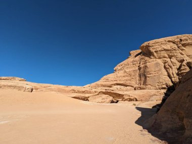 Wadi Rum Desert, Jordan. The red desert and Jabal Al Qattar mountain.Where some famous movies where shot,Star Wars,Lawrence of Arabia.