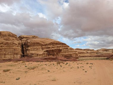 Wadi Rum Desert, Jordan. The red desert and Jabal Al Qattar mountain.Where some famous movies where shot,Star Wars,Lawrence of Arabia.