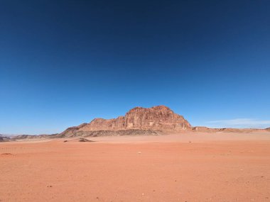 Wadi Rum Desert, Jordan. The red desert and Jabal Al Qattar mountain.Where some famous movies where shot,Star Wars,Lawrence of Arabia.