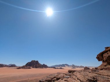 Wadi Rum Desert, Jordan. The red desert and Jabal Al Qattar mountain.Where some famous movies where shot,Star Wars,Lawrence of Arabia.
