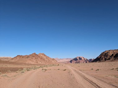 Wadi Rum Desert, Jordan. The red desert and Jabal Al Qattar mountain.Where some famous movies where shot,Star Wars,Lawrence of Arabia.