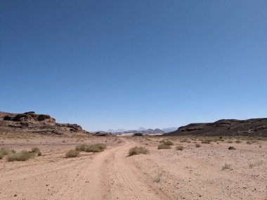Wadi Rum Desert, Jordan. The red desert and Jabal Al Qattar mountain.Where some famous movies where shot,Star Wars,Lawrence of Arabia.