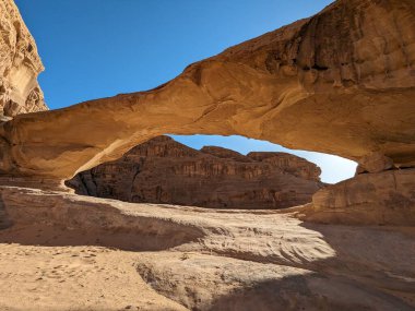 Wadi Rum Desert, Jordan. The red desert and Jabal Al Qattar mountain.Where some famous movies where shot,Star Wars,Lawrence of Arabia.