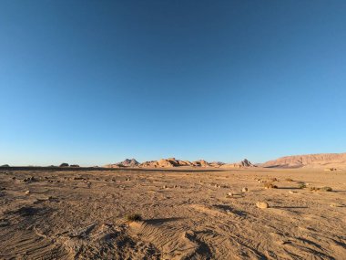 Wadi Rum Desert, Jordan. The red desert and Jabal Al Qattar mountain.Where some famous movies where shot,Star Wars,Lawrence of Arabia.