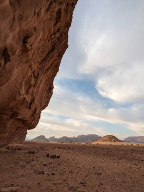 Wadi Rum Desert, Jordan. The red desert and Jabal Al Qattar mountain.Where some famous movies where shot,Star Wars,Lawrence of Arabia.