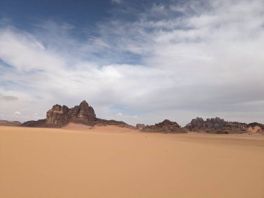 Wadi Rum Desert, Jordan. The red desert and Jabal Al Qattar mountain.Where some famous movies where shot,Star Wars,Lawrence of Arabia.