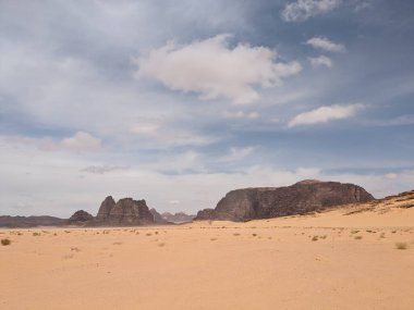 Wadi Rum Desert, Jordan. The red desert and Jabal Al Qattar mountain.Where some famous movies where shot,Star Wars,Lawrence of Arabia.