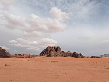Wadi Rum Desert, Jordan. The red desert and Jabal Al Qattar mountain.Where some famous movies where shot,Star Wars,Lawrence of Arabia.