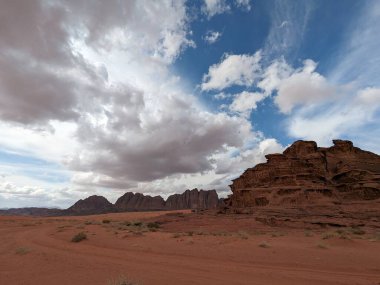 Wadi Rum Desert, Jordan. The red desert and Jabal Al Qattar mountain.Where some famous movies where shot,Star Wars,Lawrence of Arabia.