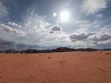 Wadi Rum Desert, Jordan. The red desert and Jabal Al Qattar mountain.Where some famous movies where shot,Star Wars,Lawrence of Arabia.