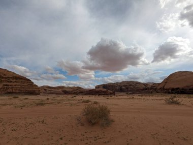 Wadi Rum Desert, Jordan. The red desert and Jabal Al Qattar mountain.Where some famous movies where shot,Star Wars,Lawrence of Arabia.