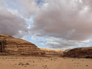 Wadi Rum Desert, Jordan. The red desert and Jabal Al Qattar mountain.Where some famous movies where shot,Star Wars,Lawrence of Arabia.