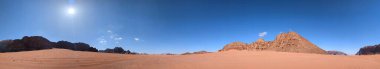 Wadi Rum Desert, Jordan. The red desert and Jabal Al Qattar mountain.Where some famous movies where shot,Star Wars,Lawrence of Arabia.