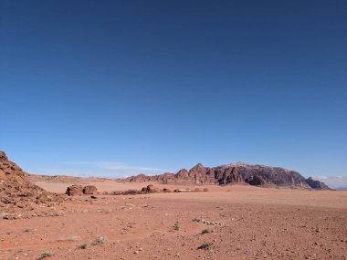 Wadi Rum Desert, Jordan. The red desert and Jabal Al Qattar mountain.Where some famous movies where shot,Star Wars,Lawrence of Arabia.