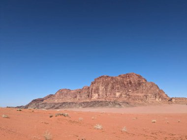 Wadi Rum Desert, Jordan. The red desert and Jabal Al Qattar mountain.Where some famous movies where shot,Star Wars,Lawrence of Arabia.