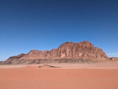 Wadi Rum Desert, Jordan. The red desert and Jabal Al Qattar mountain.Where some famous movies where shot,Star Wars,Lawrence of Arabia.