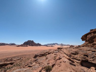 Wadi Rum Desert, Jordan. The red desert and Jabal Al Qattar mountain.Where some famous movies where shot,Star Wars,Lawrence of Arabia.