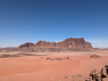 Wadi Rum Desert, Jordan. The red desert and Jabal Al Qattar mountain.Where some famous movies where shot,Star Wars,Lawrence of Arabia.