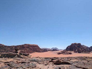 Wadi Rum Desert, Jordan. The red desert and Jabal Al Qattar mountain.Where some famous movies where shot,Star Wars,Lawrence of Arabia.