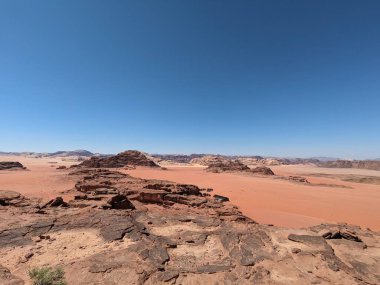 Wadi Rum Desert, Jordan. The red desert and Jabal Al Qattar mountain.Where some famous movies where shot,Star Wars,Lawrence of Arabia.