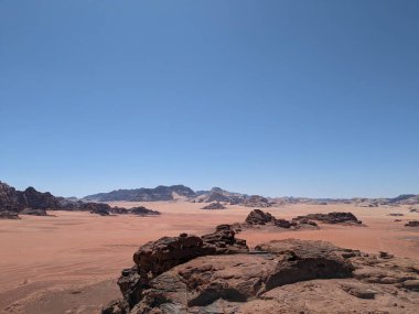 Wadi Rum Desert, Jordan. The red desert and Jabal Al Qattar mountain.Where some famous movies where shot,Star Wars,Lawrence of Arabia.