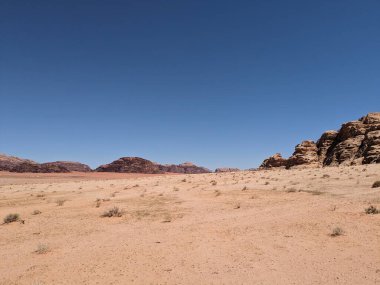 Wadi Rum Desert, Jordan. The red desert and Jabal Al Qattar mountain.Where some famous movies where shot,Star Wars,Lawrence of Arabia.