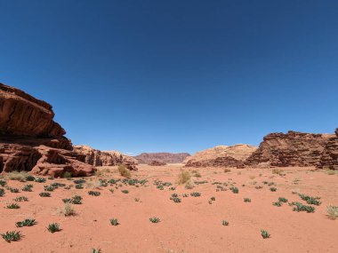Wadi Rum Desert, Jordan. The red desert and Jabal Al Qattar mountain.Where some famous movies where shot,Star Wars,Lawrence of Arabia.