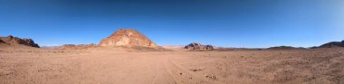 Wadi Rum Desert, Jordan. The red desert and Jabal Al Qattar mountain.Where some famous movies where shot,Star Wars,Lawrence of Arabia.