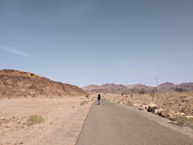 Wadi Rum Desert, Jordan. The red desert and Jabal Al Qattar mountain.Where some famous movies where shot,Star Wars,Lawrence of Arabia.