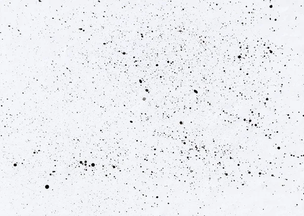 Zwarte Verf Spetterde Achtergrond Zwarte Inkt Spetterde Grunge Vuile Textuur — Stockfoto