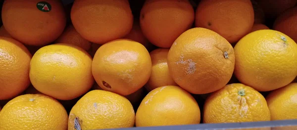 Verse Rijpe Sinaasappelen Markt — Stockfoto