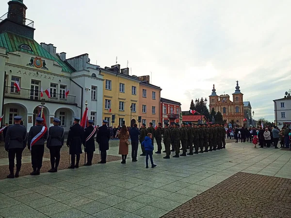 Dia Independência Nacional Polonês Krasnystaw Celebrações Maio Square Novembro 2022 — Fotografia de Stock