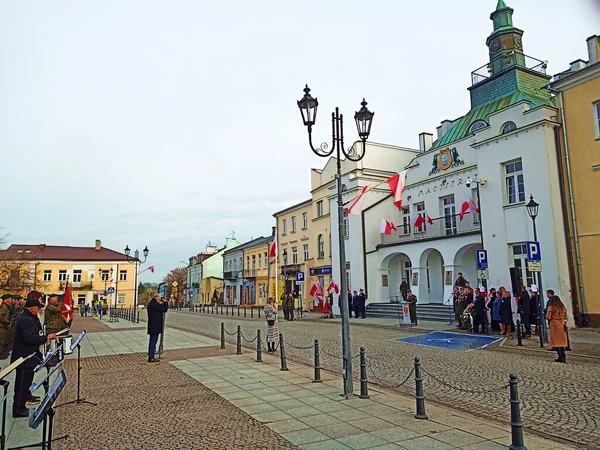 Día Independencia Nacional Polaca Krasnystaw Celebraciones Mayo Plaza Noviembre 2022 —  Fotos de Stock