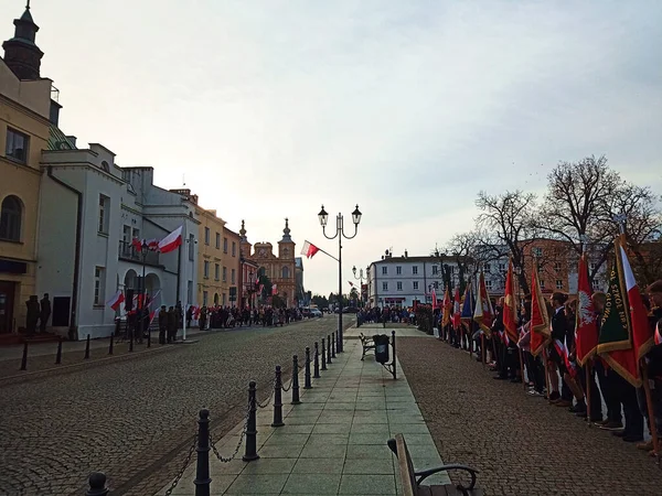 Día Independencia Nacional Polaca Krasnystaw Celebraciones Mayo Plaza Noviembre 2022 —  Fotos de Stock