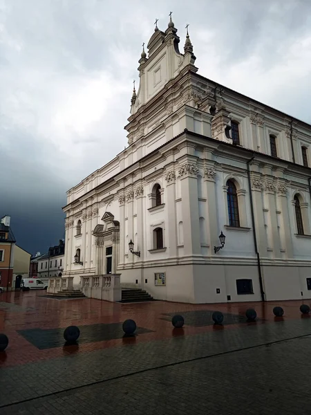 Igreja Franciscana Zamosc Após Tempestade Abril 2023 — Fotografia de Stock