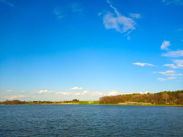 Jezioro Maczuly Koło Wsi Horodysko Powiecie Chełmińskim Polsce Wiosną Kwiecień — Zdjęcie stockowe